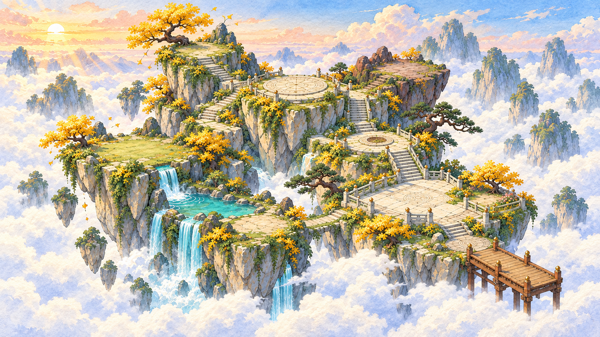 雲嵐浮空島・晨曦主景
