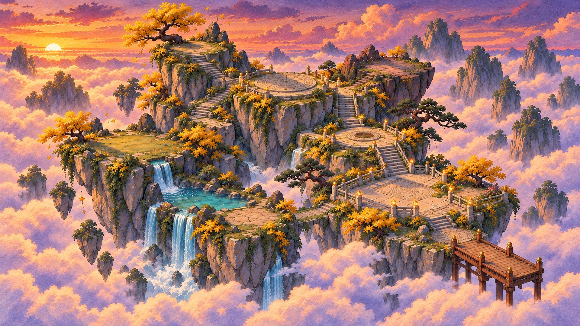 雲嵐浮空島・暮色金暉